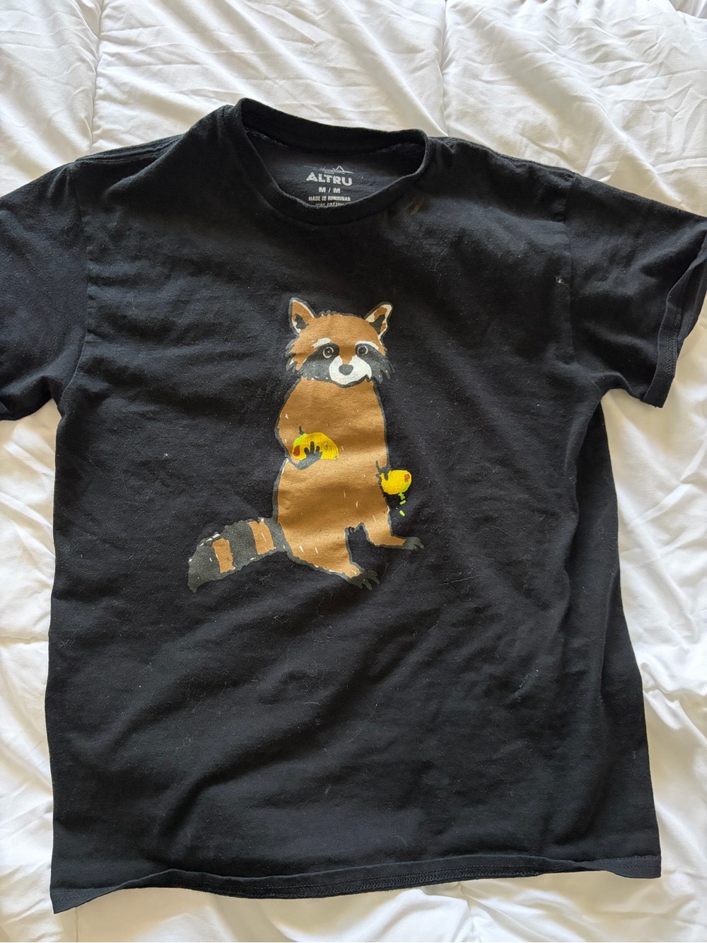 ALTRU Black Raccoon Graphic Tee